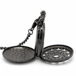 Reloj de bolsillo Double Hunter negro steampunk