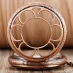Reloj de bolsillo esqueleto automático con cadena