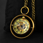 Reloj de bolsillo esqueleto de latón