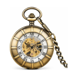 Reloj de bolsillo esqueleto double hunter con doble tapa