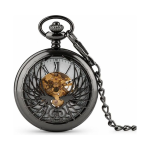 Reloj de bolsillo esqueleto mecánico de aleación