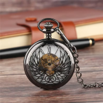Reloj de bolsillo esqueleto mecánico de aleación