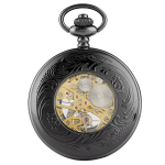 Reloj de bolsillo esqueleto mecánico de cuerda manual