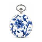Reloj de bolsillo floral con cadena