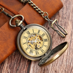 Reloj de bolsillo half hunter automático mecánico