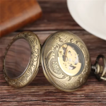 Reloj de bolsillo half hunter automático mecánico