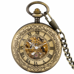 Reloj de bolsillo half hunter automático mecánico