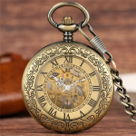 Reloj de bolsillo half hunter automático mecánico