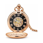 Reloj de bolsillo half hunter con cadena