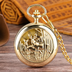 Reloj de bolsillo hunter mecánico de cuerda manual