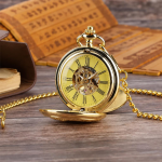 Reloj de bolsillo hunter mecánico de cuerda manual