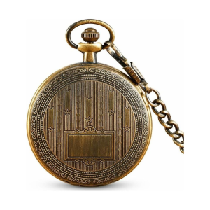Reloj de bolsillo mecánico con caja grabada