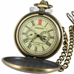 Reloj de bolsillo mecánico con ciervo