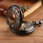 Reloj de bolsillo mecánico con esfera esqueletizada