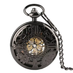 Reloj de bolsillo mecánico con esfera esqueletizada