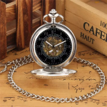 Reloj de bolsillo mecánico con fénix calado
