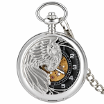 Reloj de bolsillo mecánico con fénix calado