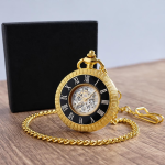 Reloj de bolsillo mecánico con números romanos vintage