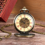 Reloj de bolsillo mecánico con tapa calada vintage