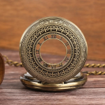 Reloj de bolsillo mecánico con tapa calada vintage