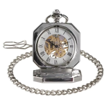 Reloj de bolsillo mecánico con tigre calado