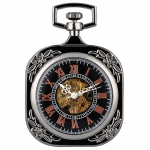 Reloj de bolsillo mecánico cuadrado de cuerda manual