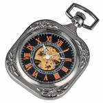 Reloj de bolsillo mecánico cuadrado de cuerda manual