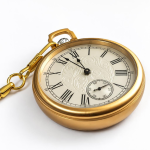 Reloj de bolsillo mecánico de acero 316L en oro rosa