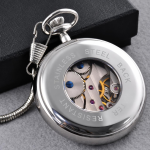 Reloj de bolsillo mecánico VIGOROSO de acero inoxidable