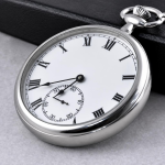 Reloj de bolsillo mecánico VIGOROSO de acero inoxidable