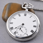 Reloj de bolsillo mecánico VIGOROSO de acero inoxidable
