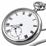 Reloj de bolsillo mecánico VIGOROSO de acero inoxidable