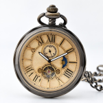 Reloj de bolsillo mecánico vintage con cadena