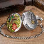 Reloj de bolsillo musical de cuarzo con cadena
