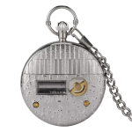 Reloj de bolsillo musical de cuarzo plateado