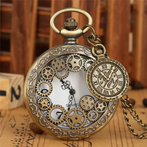 Reloj de bolsillo quartz antiguo con 3 diseños