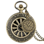 Reloj de bolsillo quartz antiguo con 3 diseños — Esfera calada