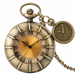Reloj de bolsillo quartz antiguo con cadena