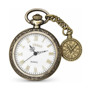 Reloj de bolsillo quartz con cadena