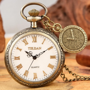 Reloj de bolsillo quartz con cadena
