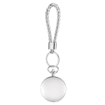 Reloj de bolsillo quartz con cordón trenzado — Plateado