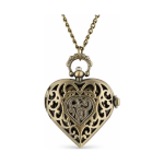 Reloj de bolsillo quartz con forma de corazón