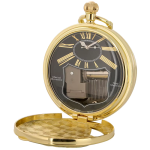 Reloj de bolsillo quartz con hoja y mariquita
