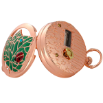 Reloj de bolsillo quartz con hoja y mariquita