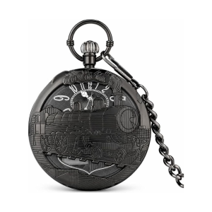 Reloj de bolsillo quartz con locomotora