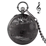 Reloj de bolsillo quartz con locomotora