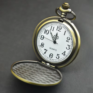 Reloj de bolsillo quartz con mariposa calada