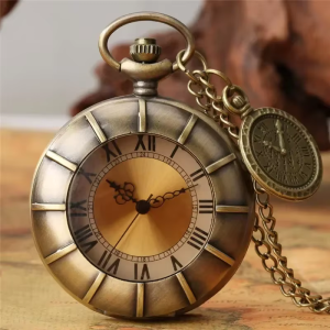 Reloj de bolsillo quartz con números romanos