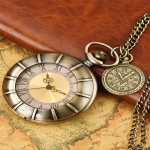 Reloj de bolsillo quartz con números romanos