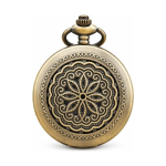 Reloj de bolsillo quartz con tapa de flores